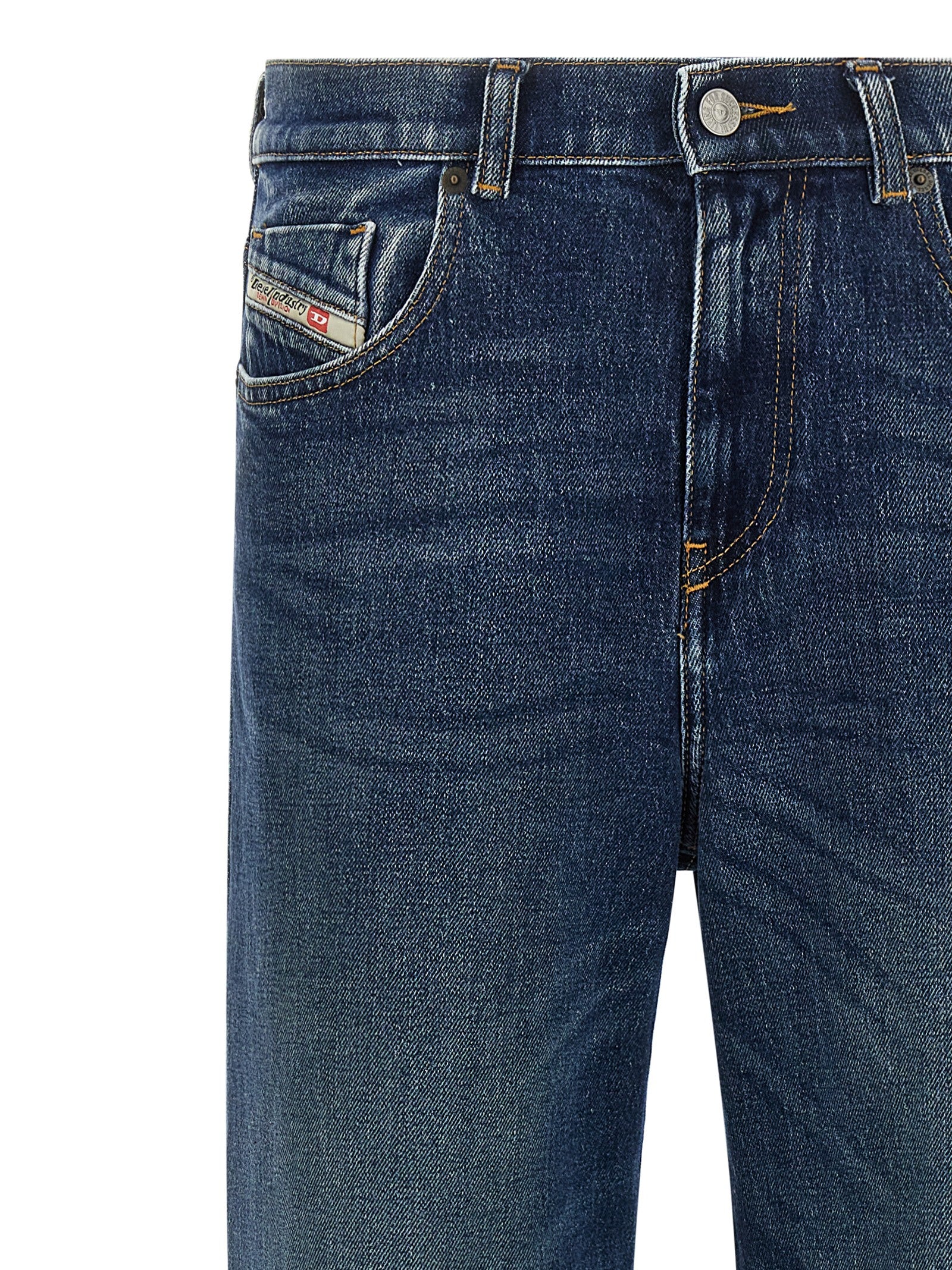 Diesel Blaue Baumwoll-Jeans mit ausgestelltem Bein
