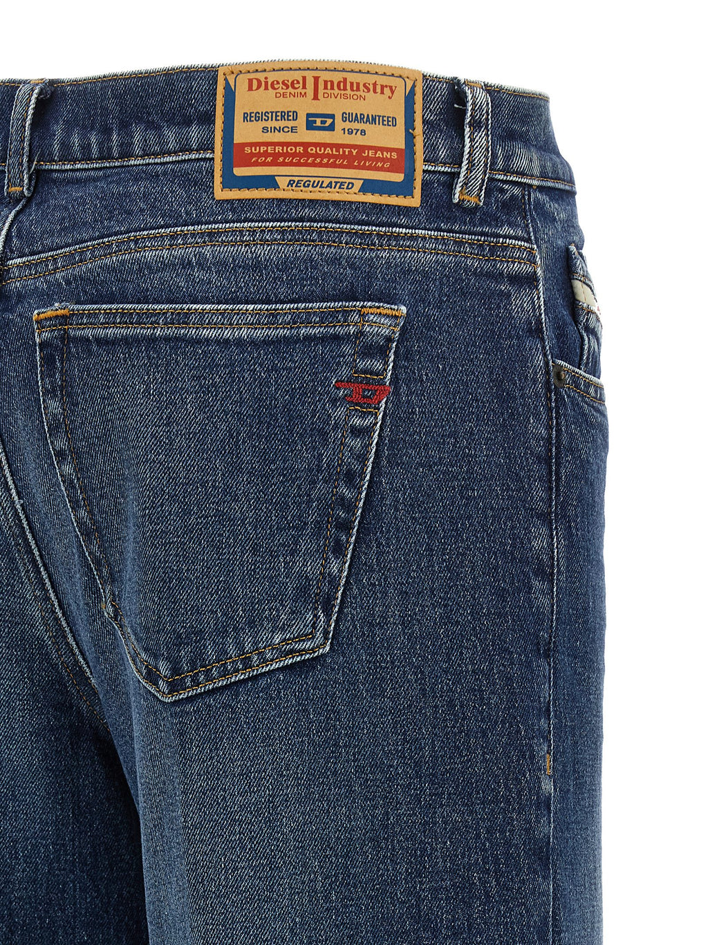 Diesel Blaue Baumwoll-Jeans mit ausgestelltem Bein