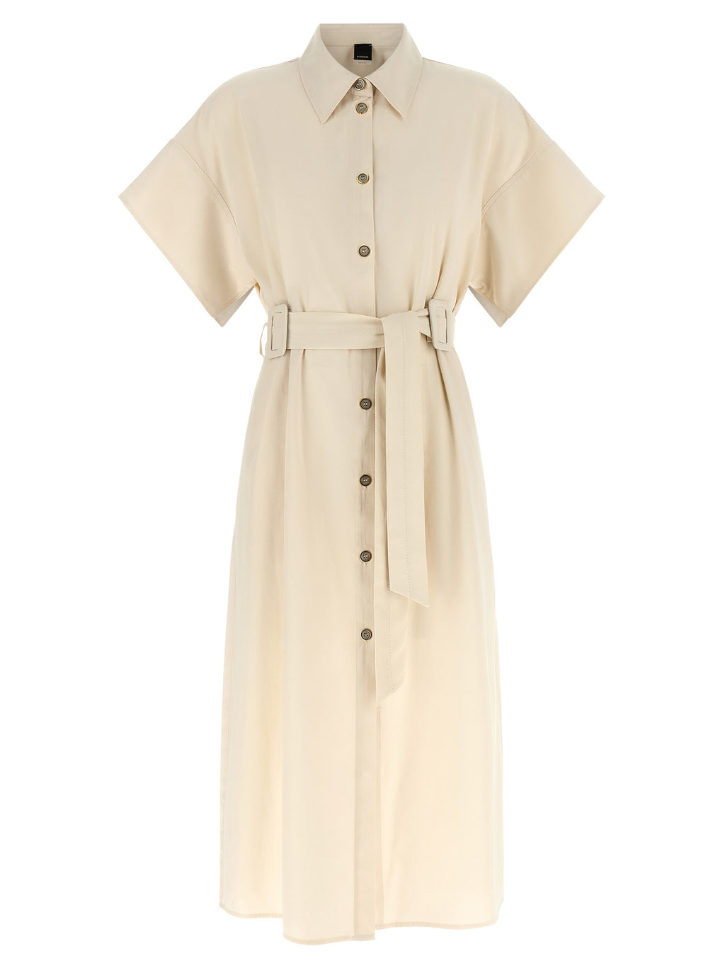 PINKO Beige Baumwoll-Midikleid