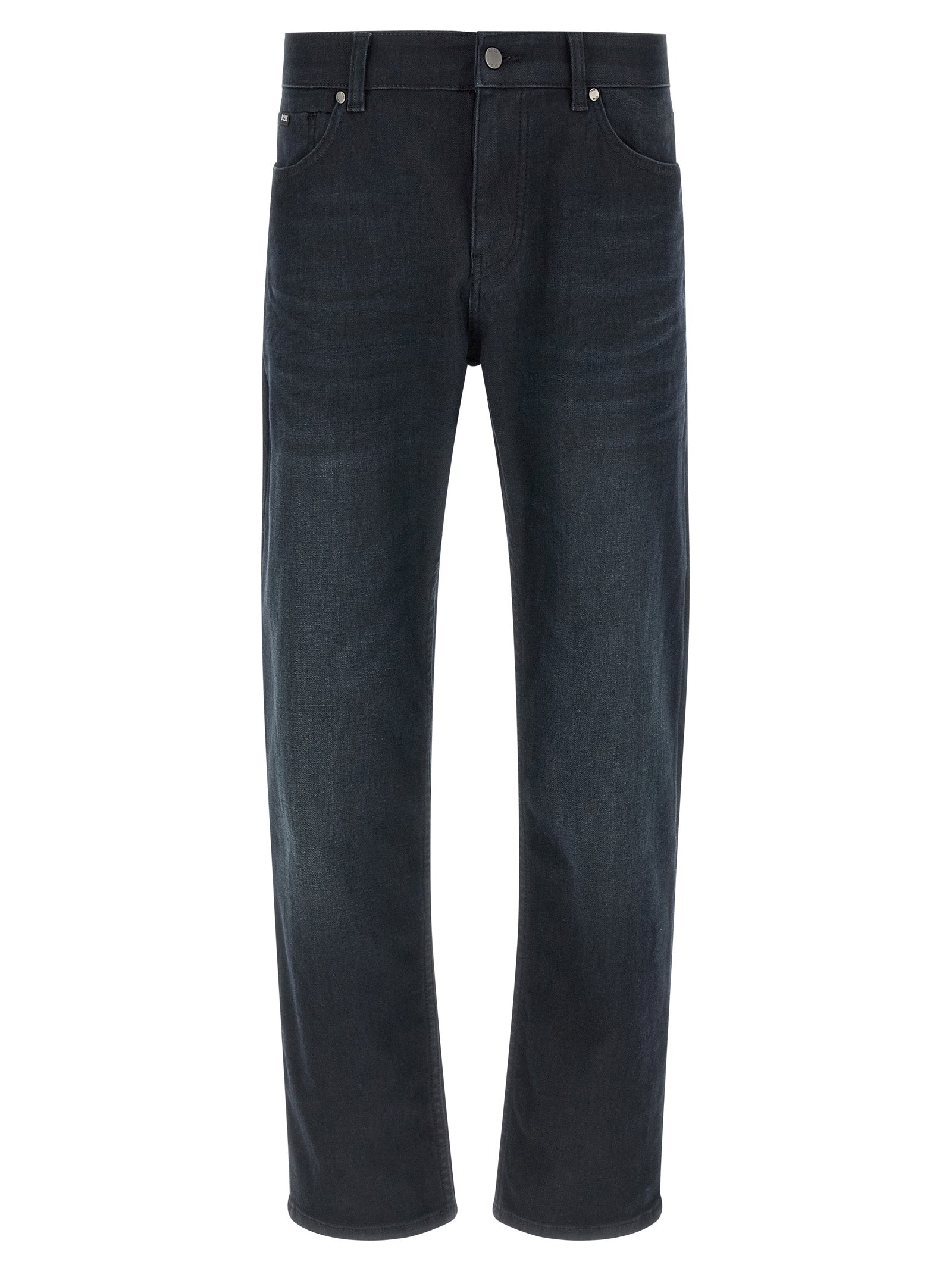 Hugo Boss Blaue Jeans aus Baumwolle im geraden Schnitt