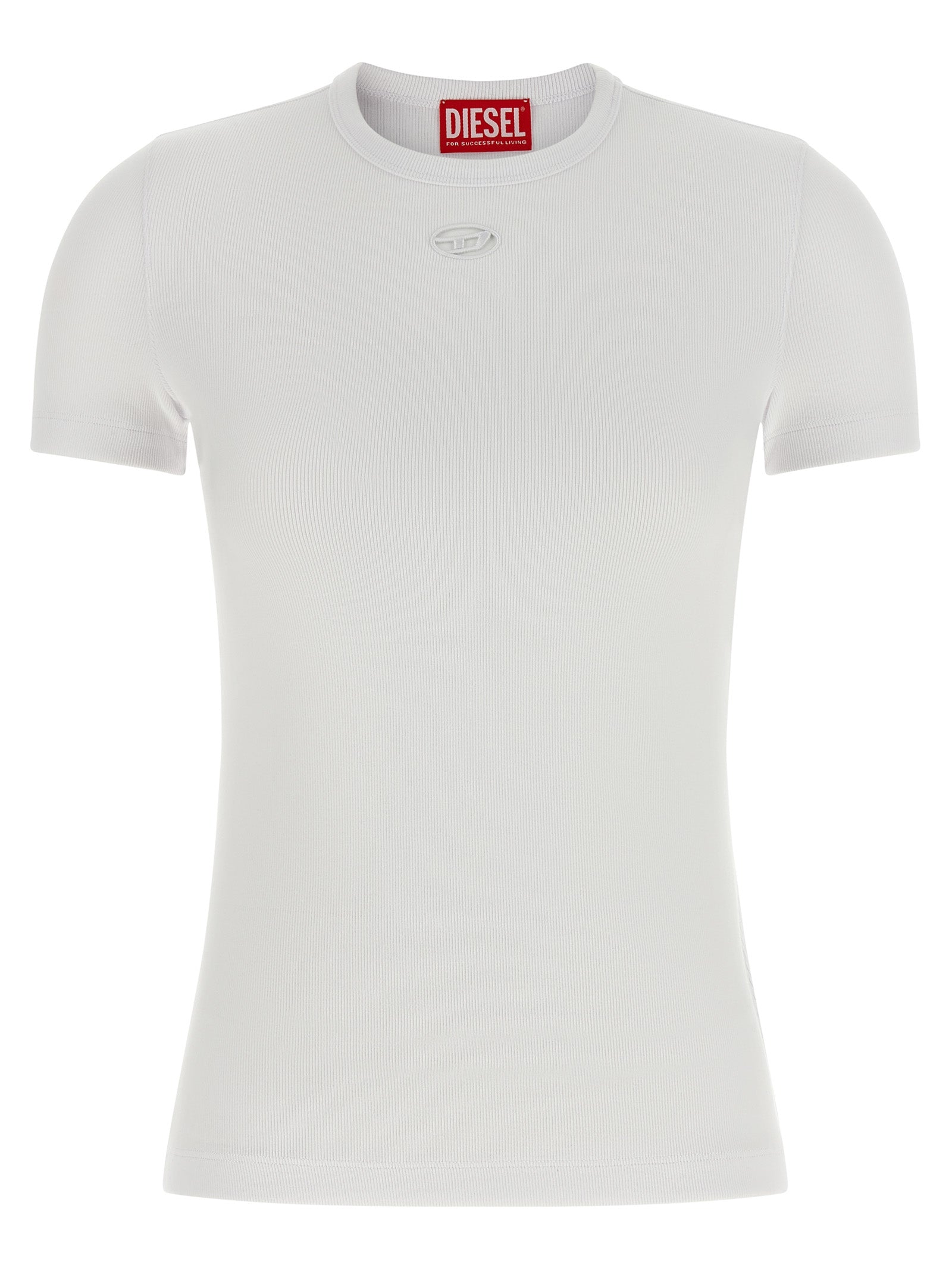 Diesel Weißes Baumwoll-T-Shirt