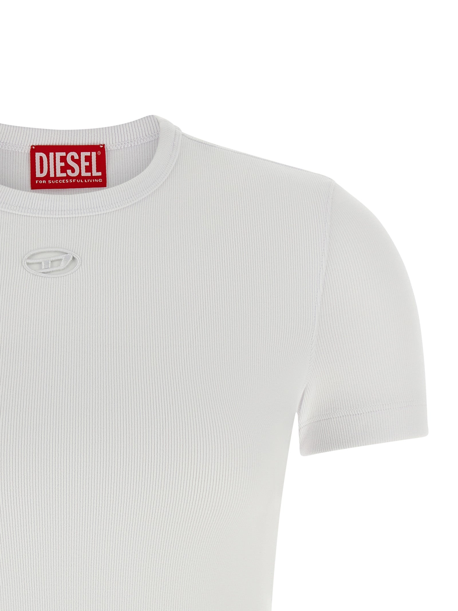 Diesel Weißes Baumwoll-T-Shirt