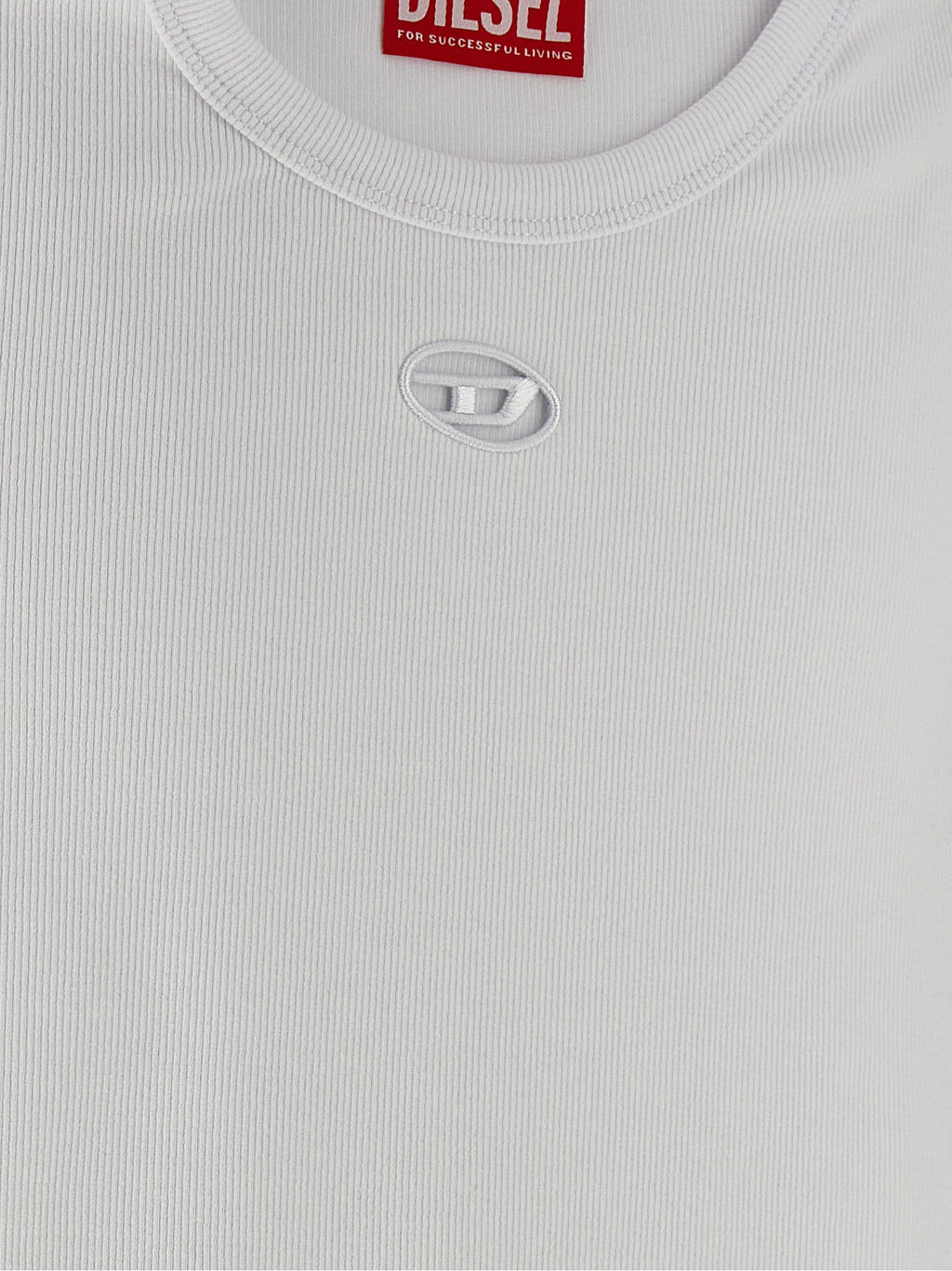 Diesel Weißes Baumwoll-T-Shirt