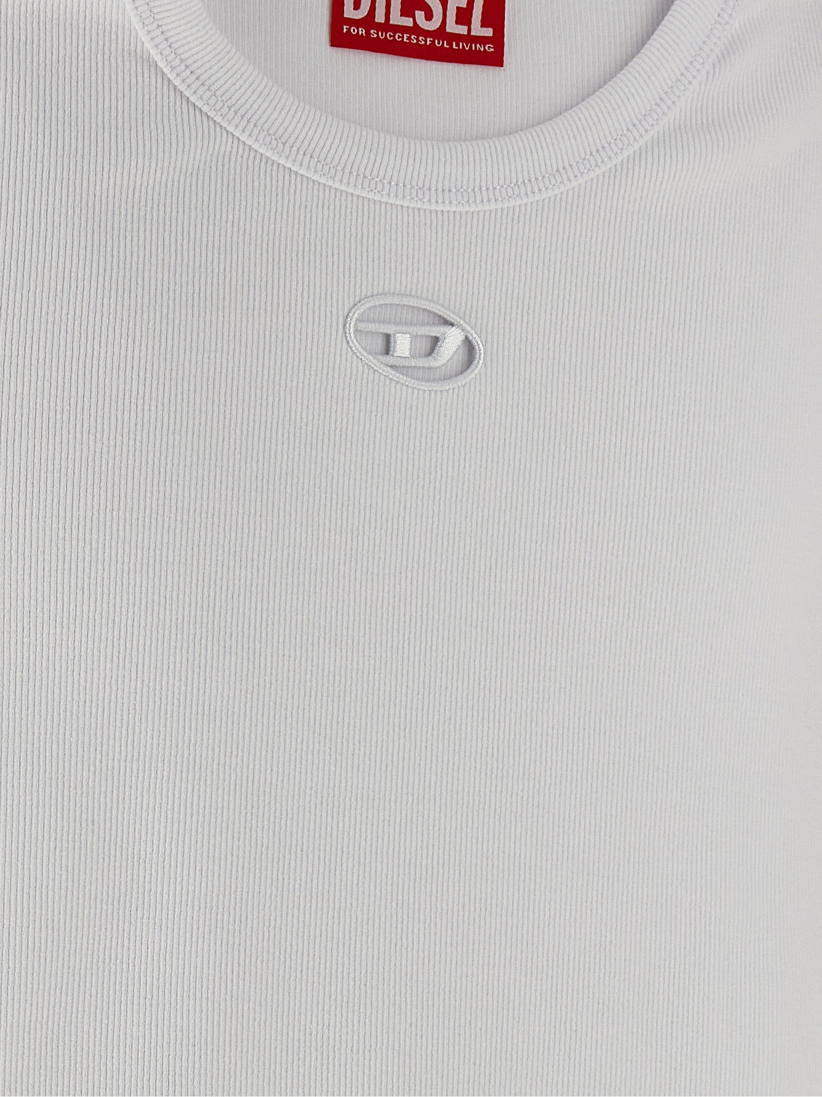 Diesel Weißes Baumwoll-T-Shirt