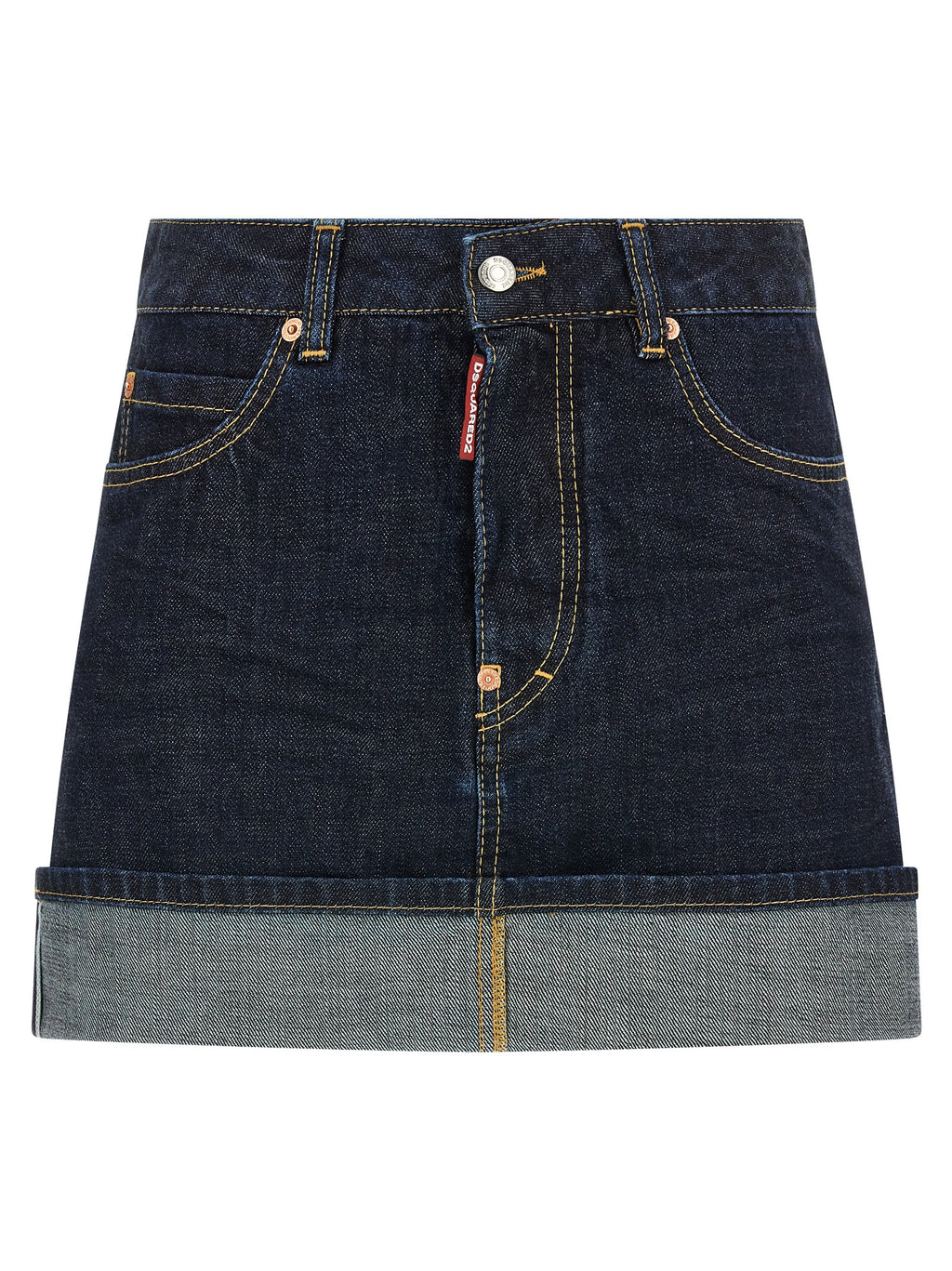 Dsquared² Blauer Baumwoll-Maxirock