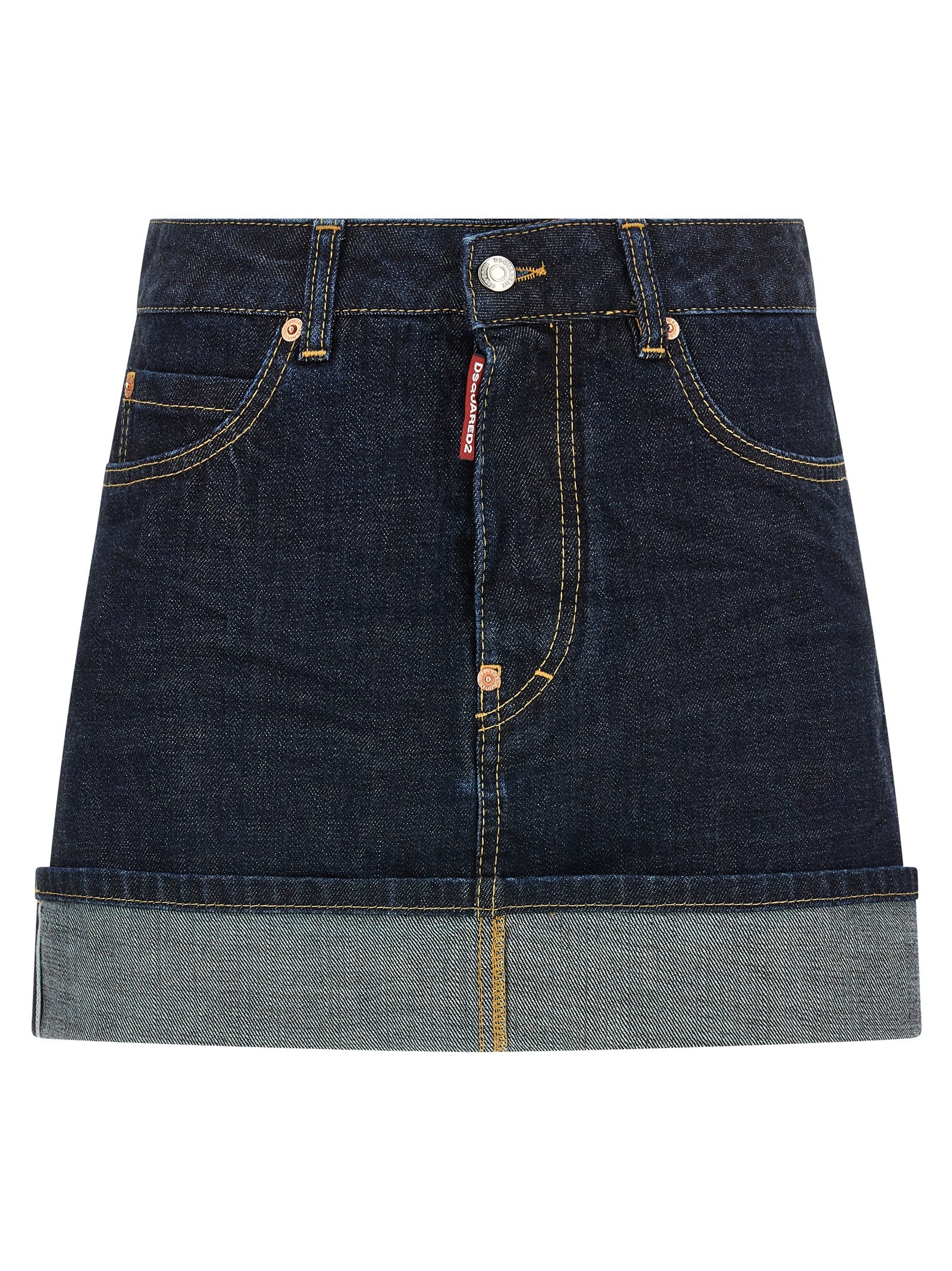 Dsquared² Blauer Baumwoll-Maxirock