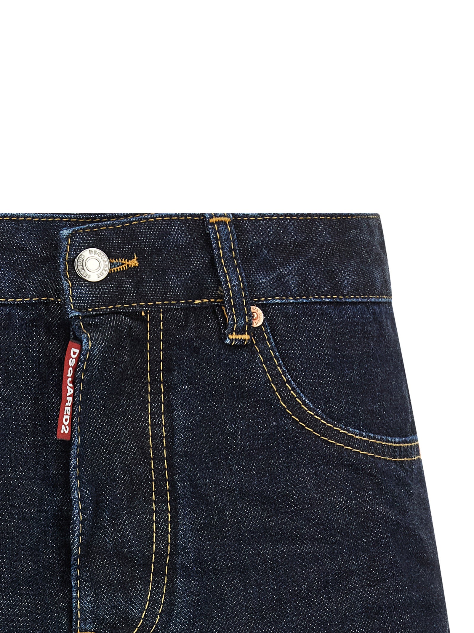 Dsquared² Blauer Baumwoll-Maxirock