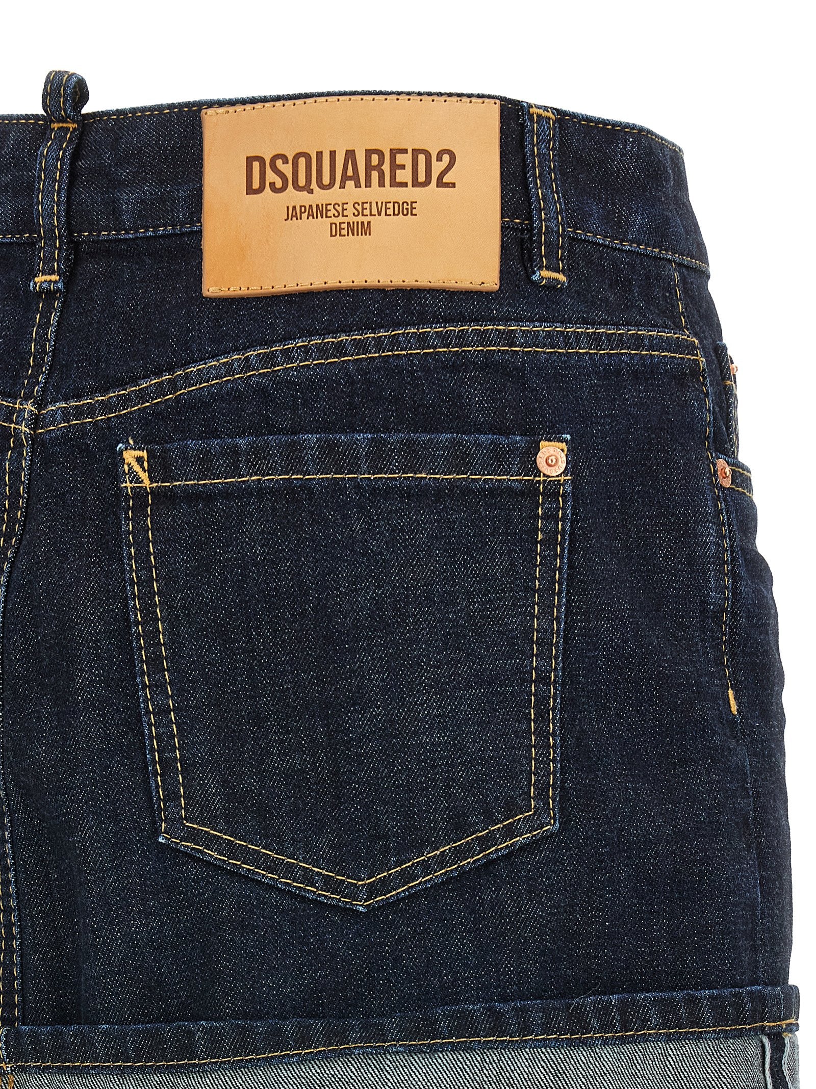 Dsquared² Blauer Baumwoll-Maxirock