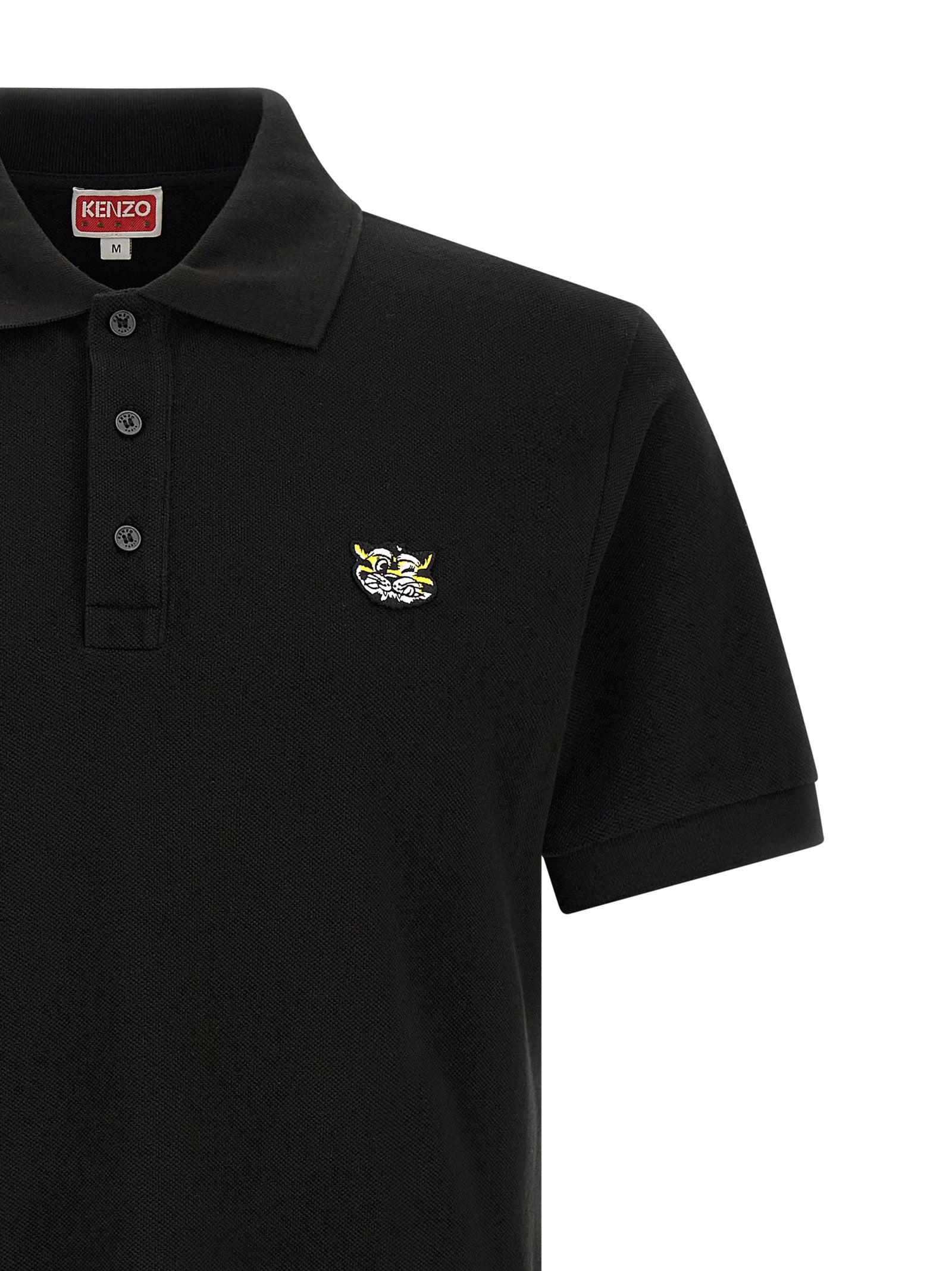 Kenzo Schwarzes Baumwoll-Poloshirt