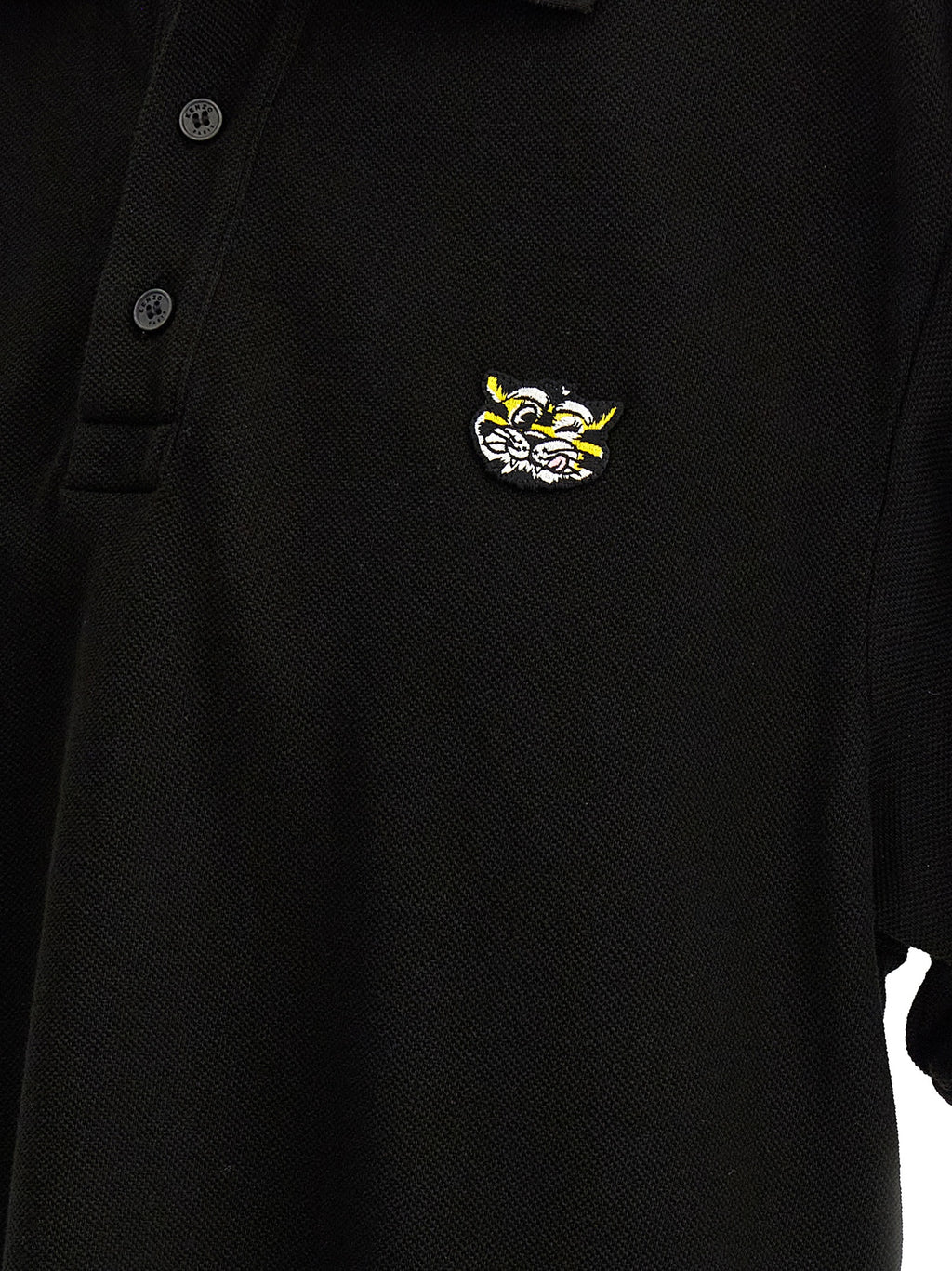 Kenzo Schwarzes Baumwoll-Poloshirt