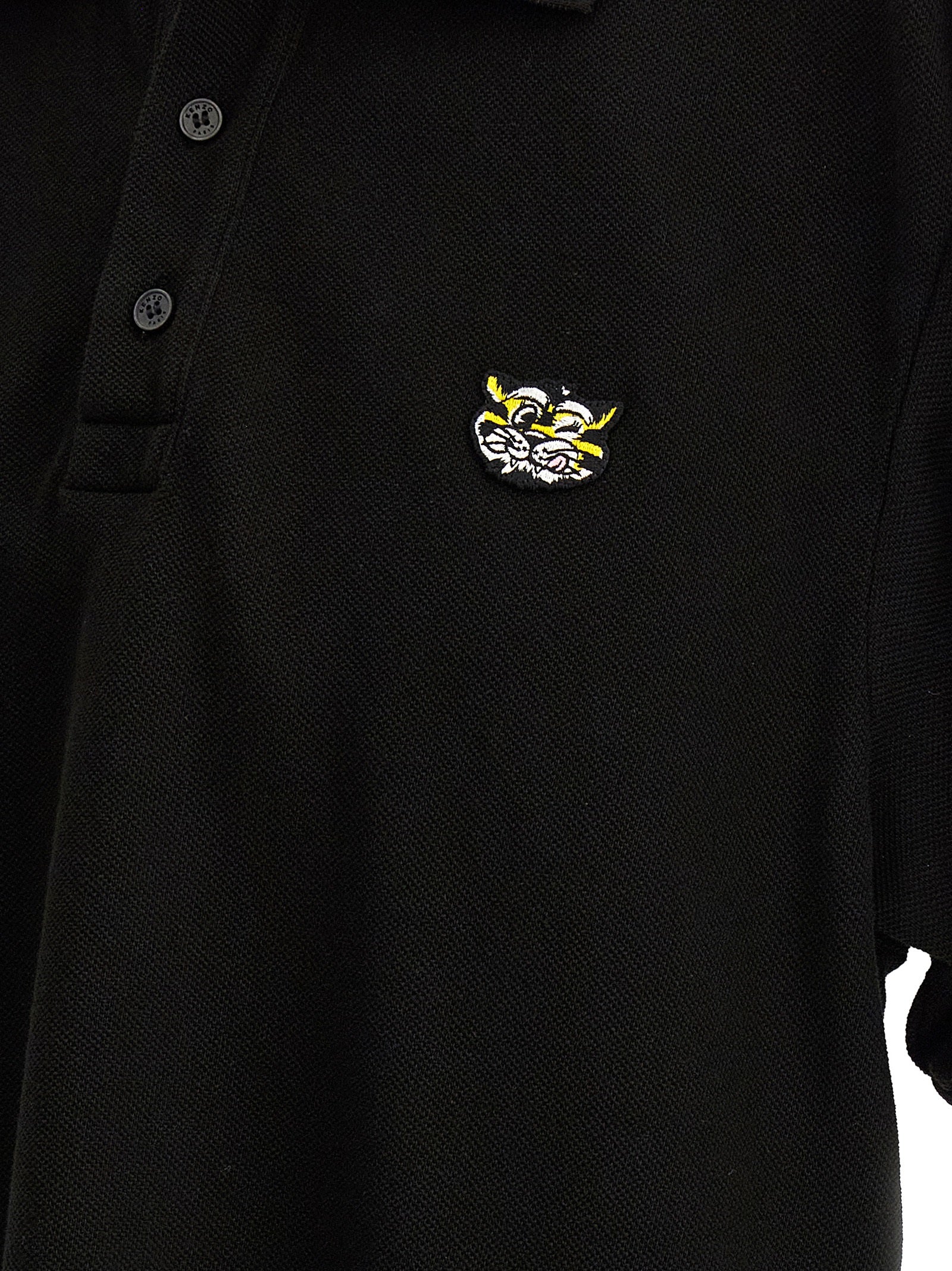 Kenzo Schwarzes Baumwoll-Poloshirt
