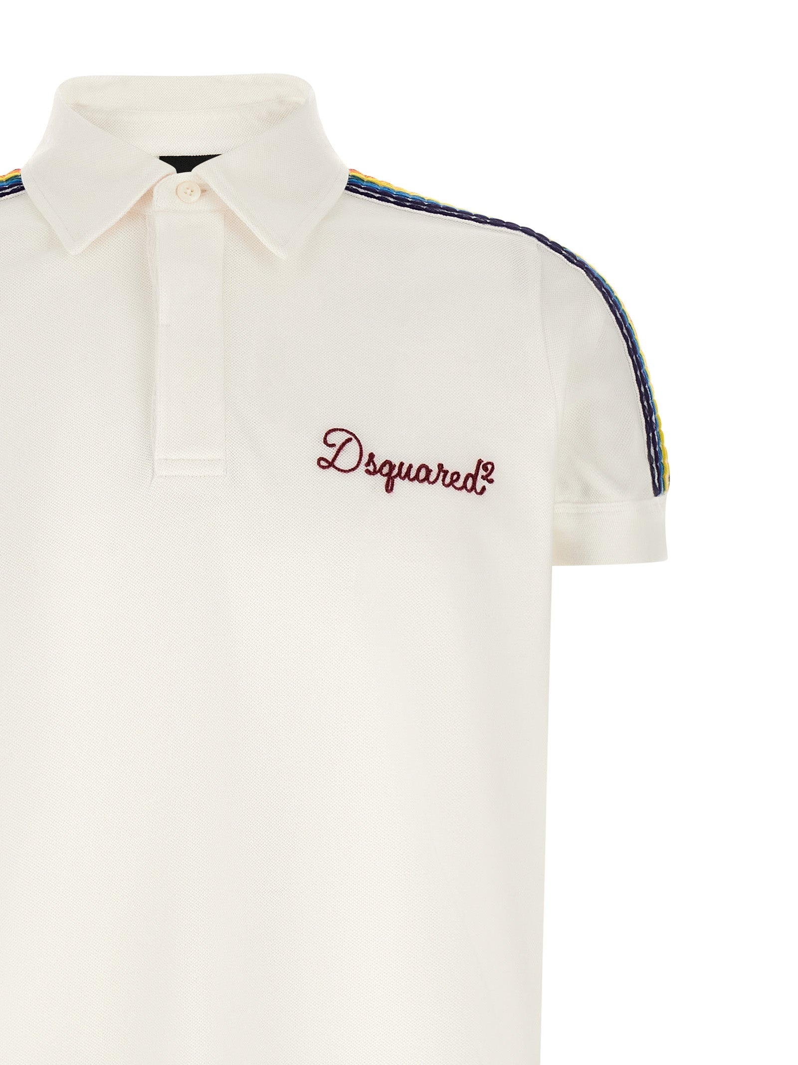 Dsquared² Weißes Poloshirt aus Baumwolle