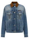 Versace Blaue Jeansjacke aus Baumwolle
