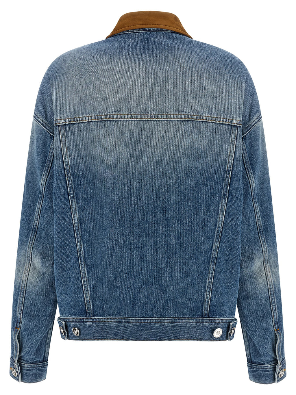 Versace Blaue Jeansjacke aus Baumwolle