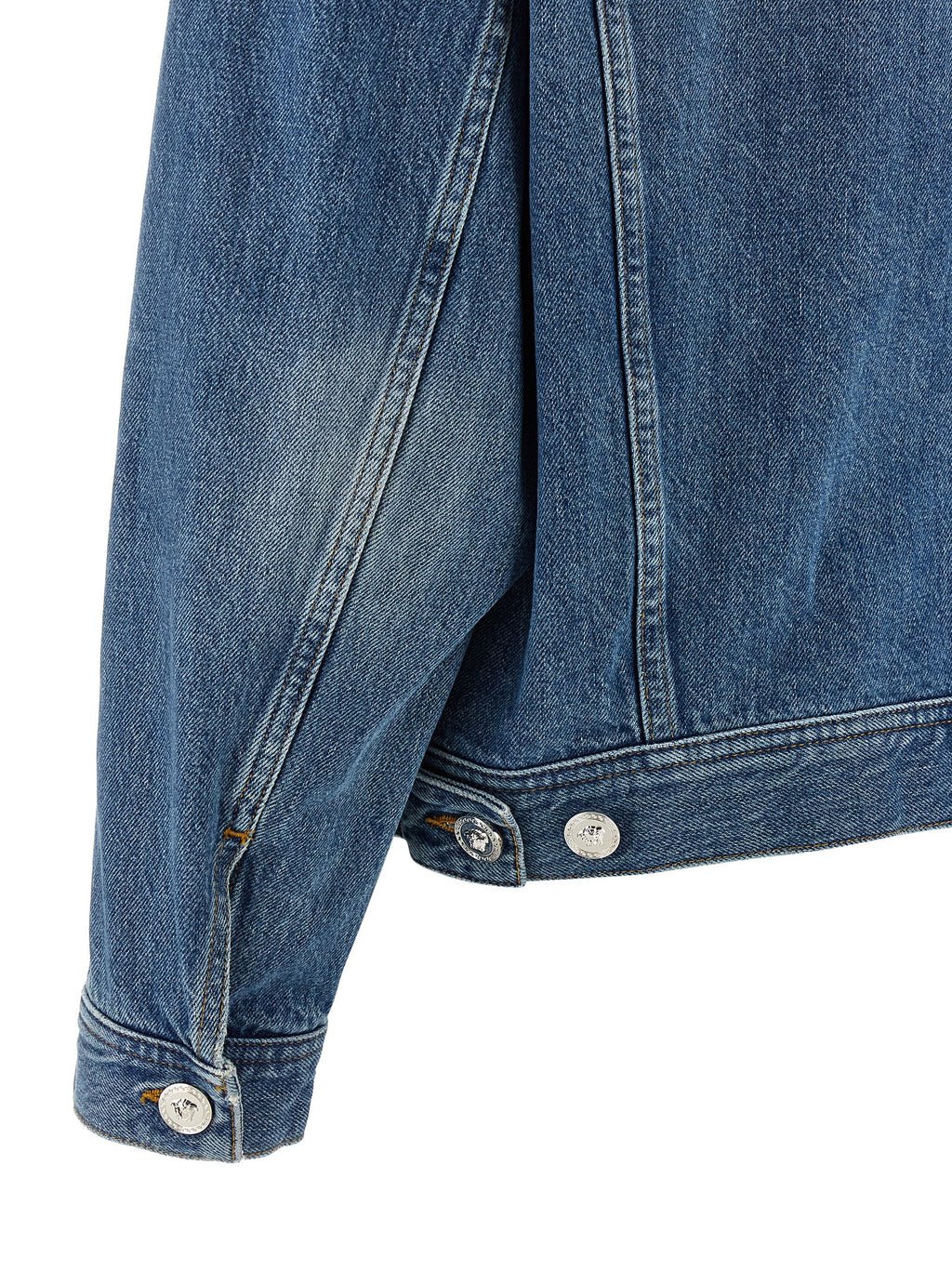 Versace Blaue Jeansjacke aus Baumwolle