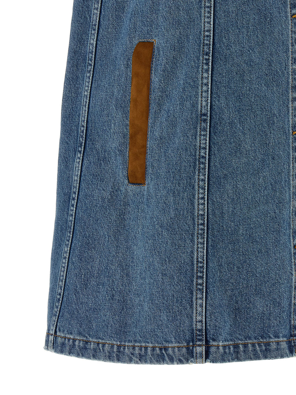 Versace Kurzes blaues Baumwollkleid