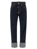 Dsquared² Blaue Jeans aus Baumwolle im geraden Schnitt