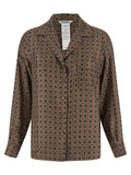 Max Mara Braune Seidenbluse