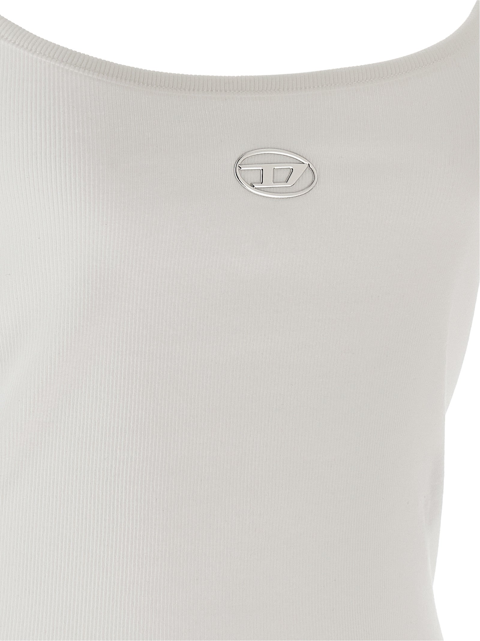 Diesel Weiße Baumwoll-Tanktops