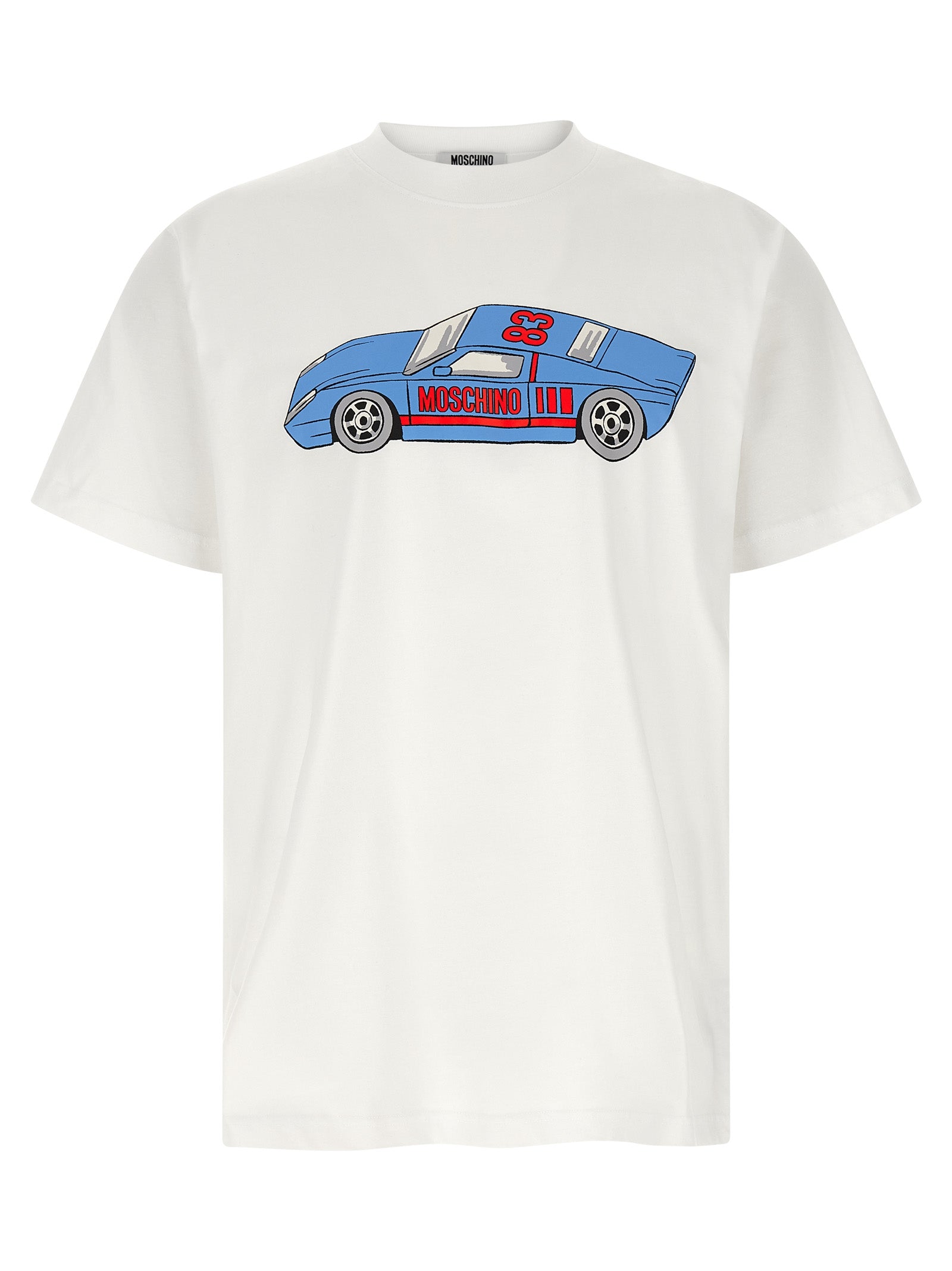 Moschino Weißes Baumwoll-T-Shirt