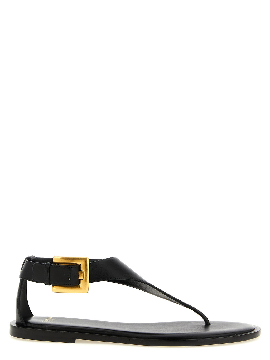 Balmain Schwarze Lammleder-Sandalen