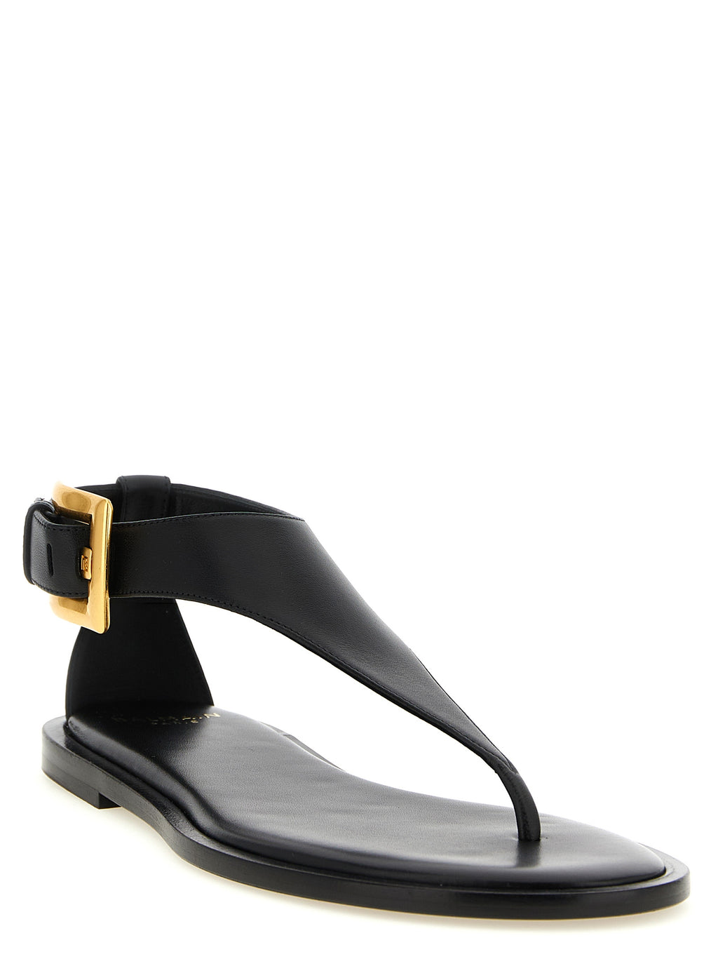 Balmain Schwarze Lammleder-Sandalen