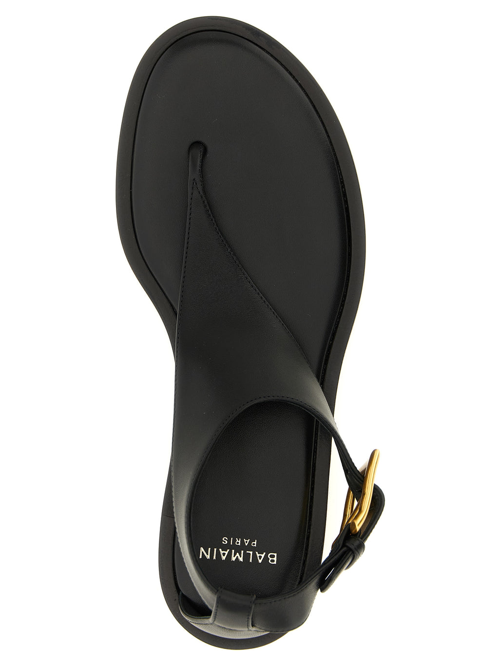 Balmain Schwarze Lammleder-Sandalen