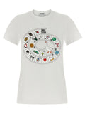 Moschino Weißes Baumwoll-T-Shirt