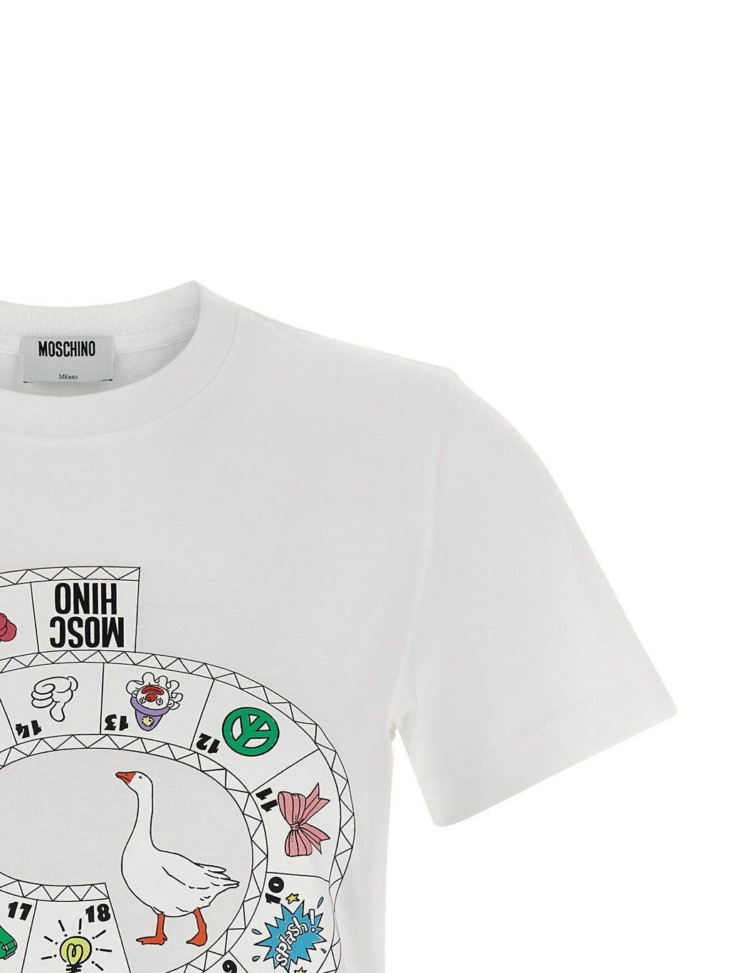 Moschino Weißes Baumwoll-T-Shirt
