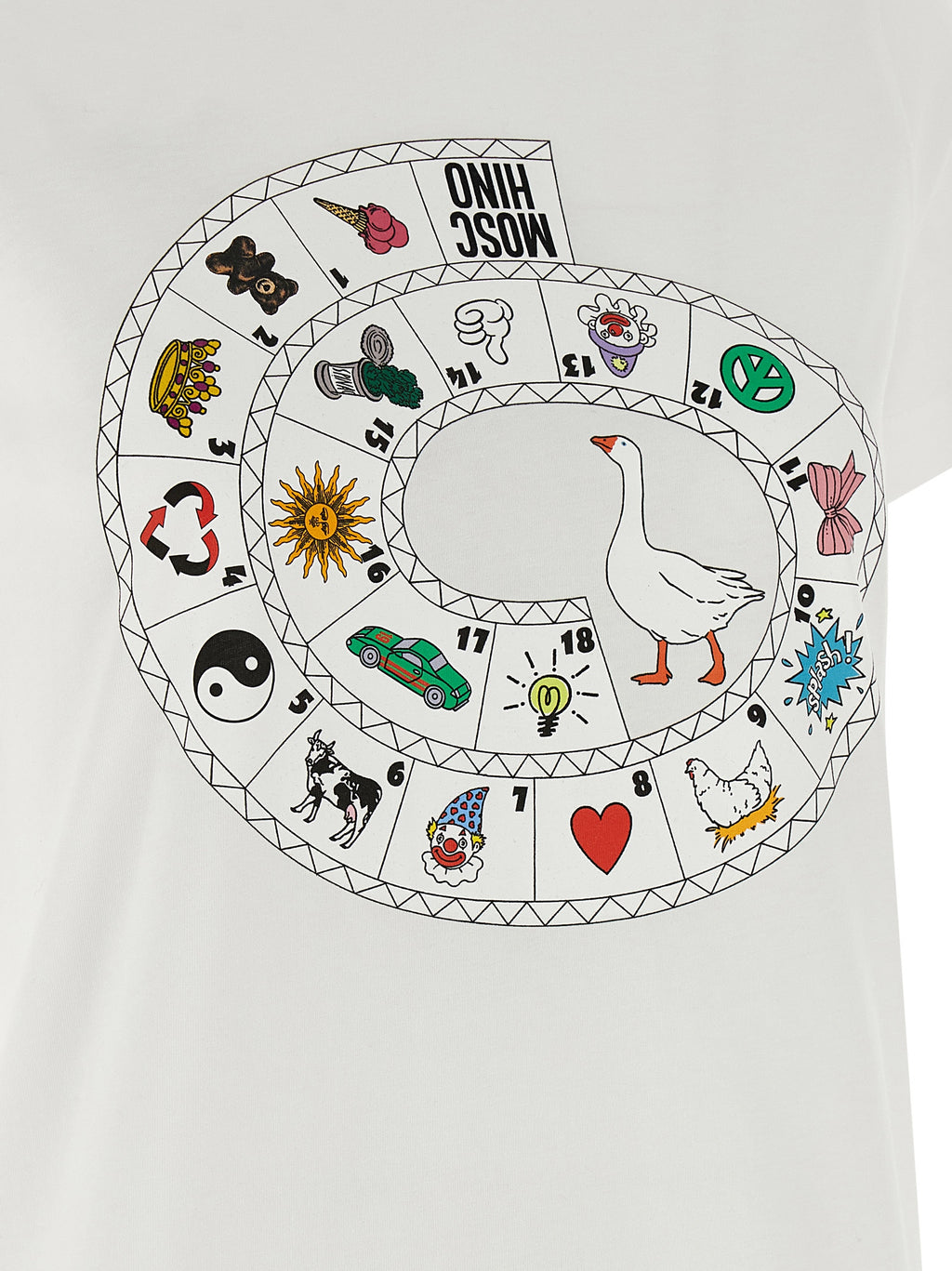 Moschino Weißes Baumwoll-T-Shirt