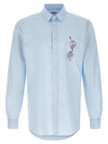 Moschino Blaue Baumwollbluse
