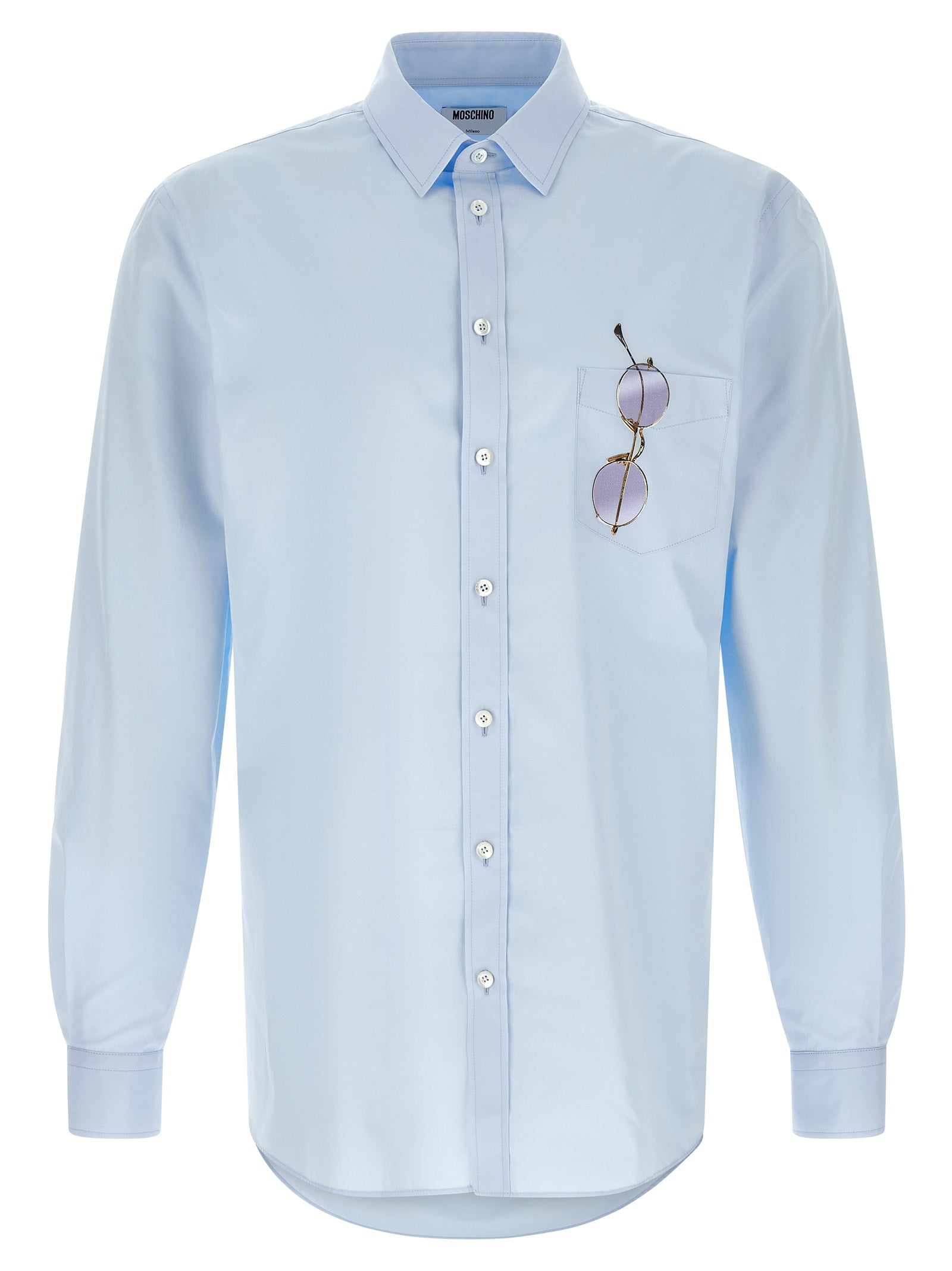 Moschino Blaue Baumwollbluse