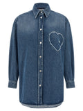 Moschino Blaue Baumwollbluse