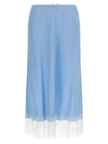 Moschino Blaue Midi-Rock aus Acetat