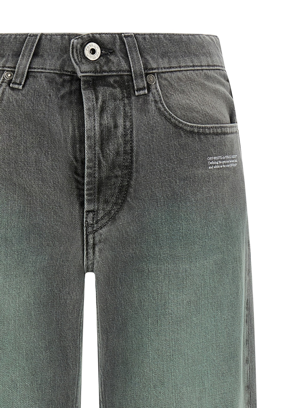 Off-White Graue Jeans aus Baumwolle
