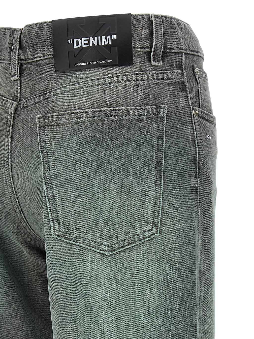 Off-White Graue Jeans aus Baumwolle