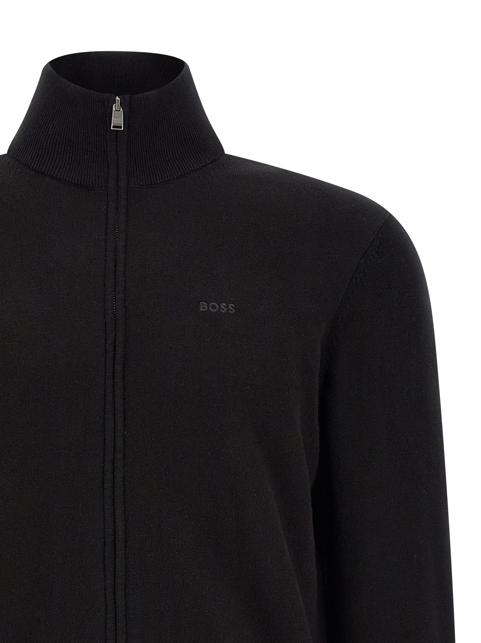 Hugo Boss Schwarzer Baumwollcardigan