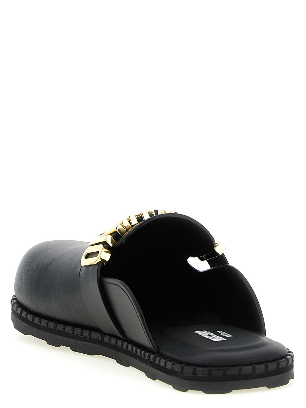 Moschino Schwarze Clogs aus Kalbsleder