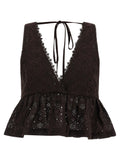 PINKO Braune Baumwollbluse