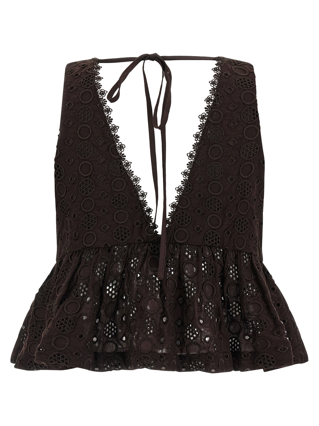PINKO Braune Baumwollbluse