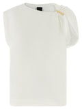 PINKO Weißes Baumwoll-T-Shirt
