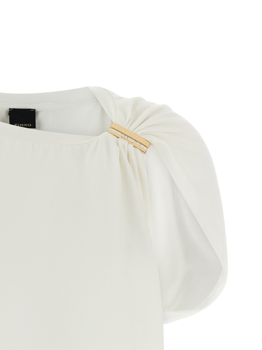PINKO Weißes Baumwoll-T-Shirt
