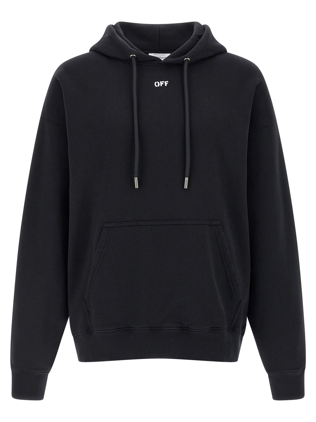 Off-White Schwarzer Baumwoll-Sweatshirt