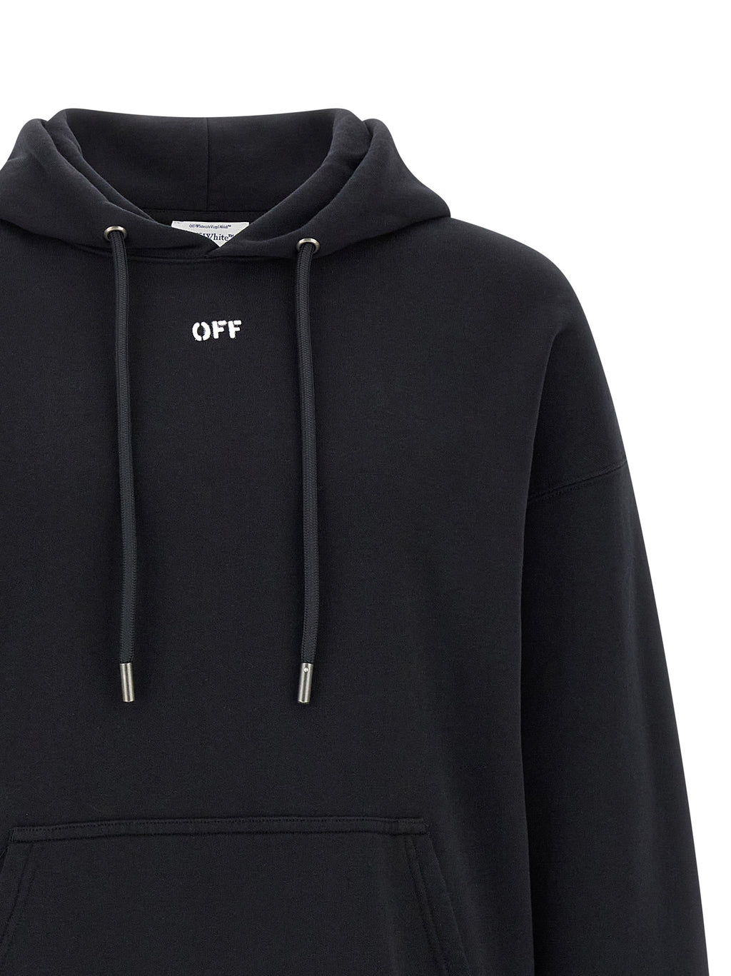 Off-White Schwarzer Baumwoll-Sweatshirt