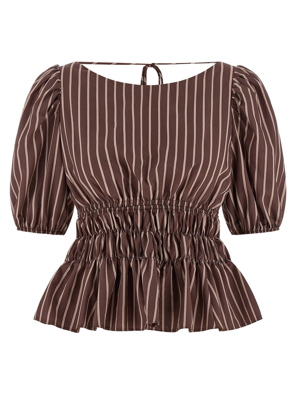 PINKO Hemdbluse mit braunem Viskose-Muster