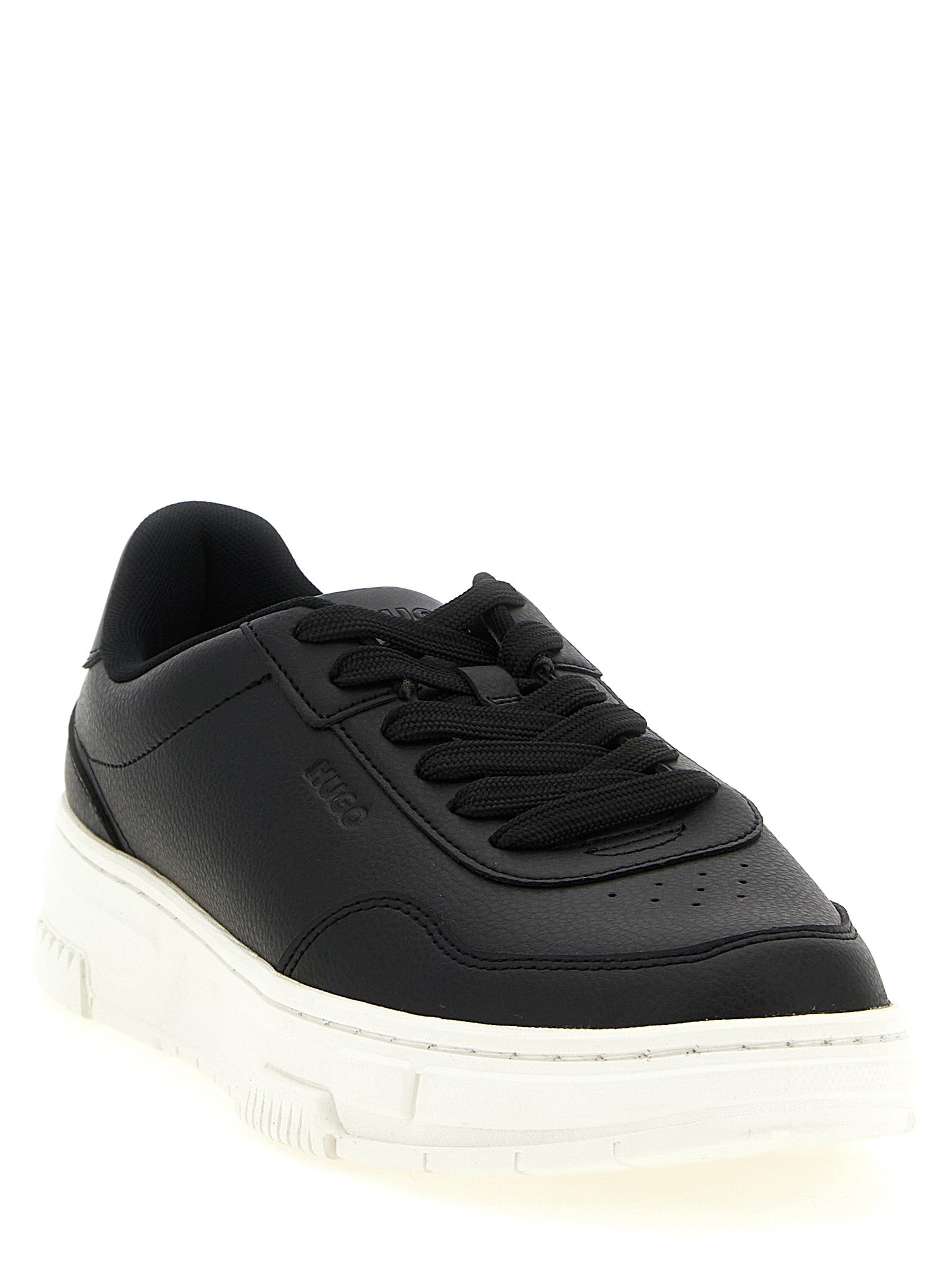 Hugo Boss Schwarze Low-Top-Sneaker aus Polyester