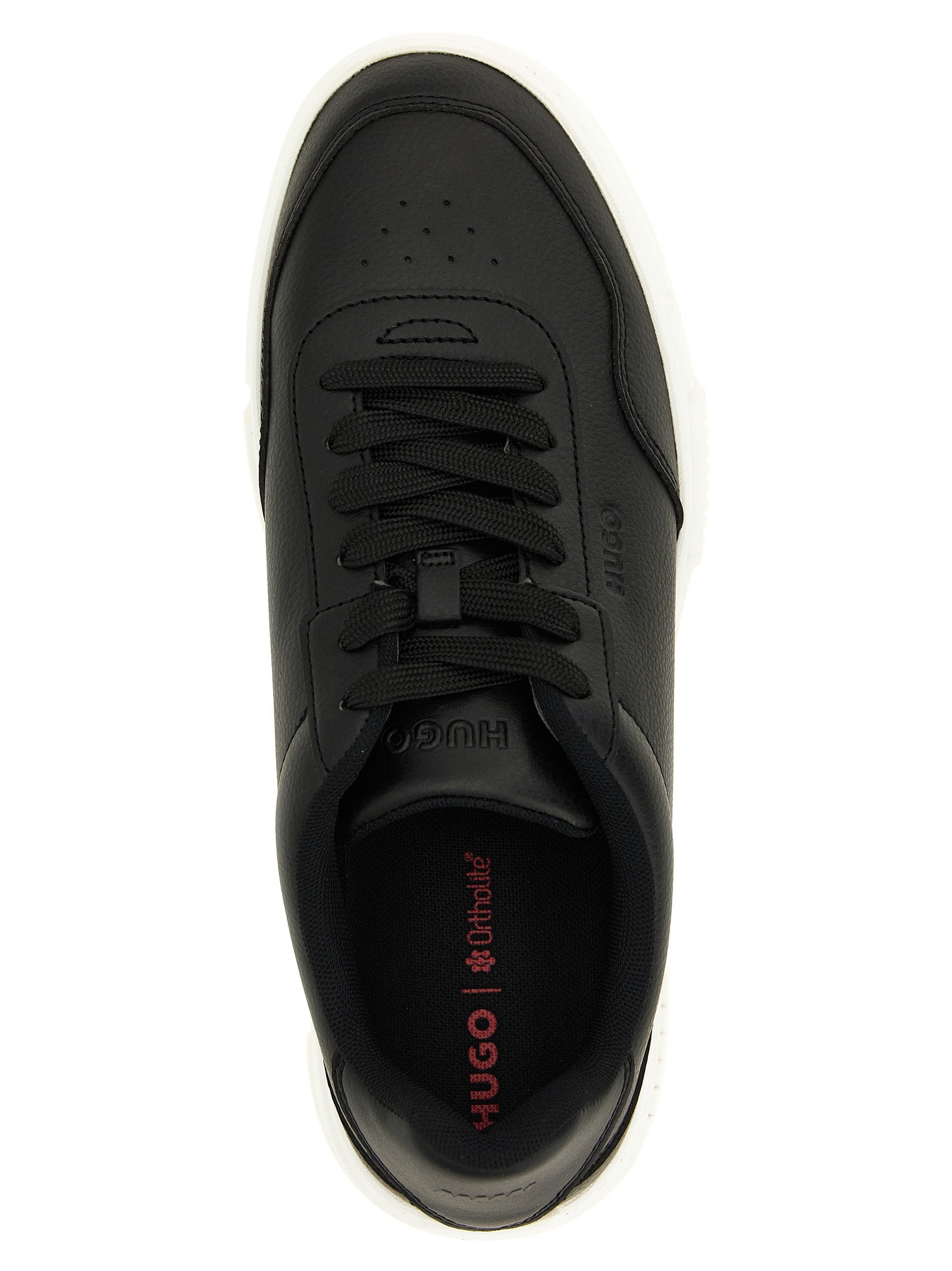 Hugo Boss Schwarze Low-Top-Sneaker aus Polyester