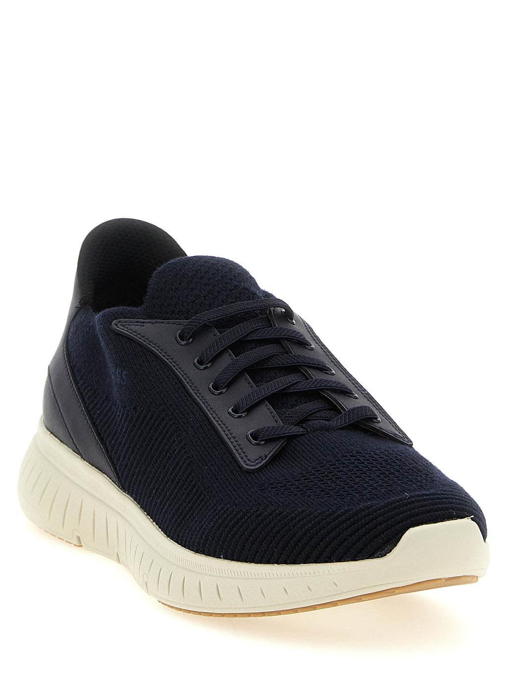 Hugo Boss Blaue Sneaker aus Rindsleder im Athletic-Look