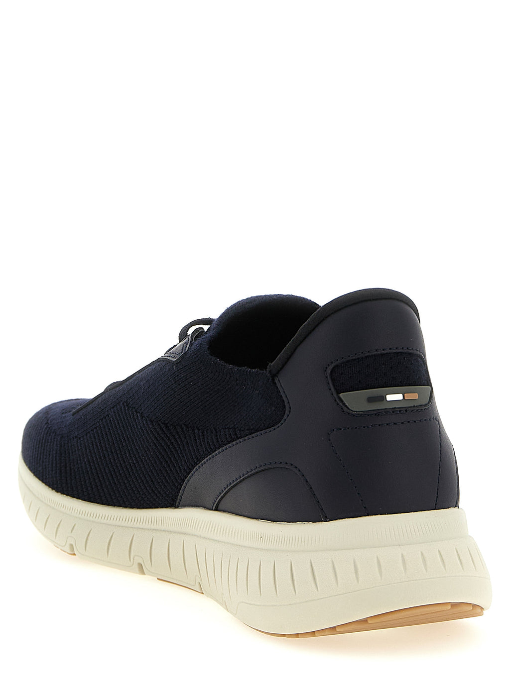 Hugo Boss Blaue Sneaker aus Rindsleder im Athletic-Look