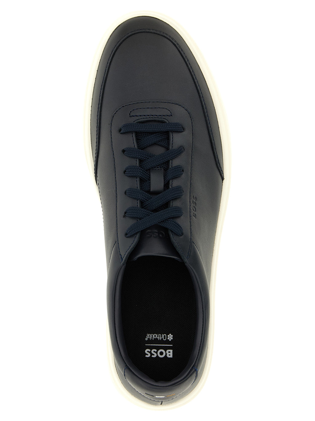 Hugo Boss Blaue Sneaker aus Rindsleder